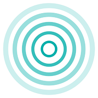 Alert Cascade concentric circles in blue